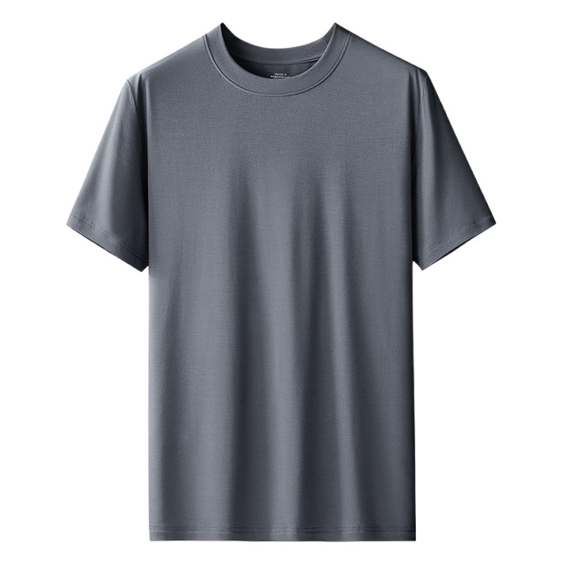 60 Camiseta de manga corta modal de primavera y verano para hombre de doble cara Camisa de fondo delgada de color sólido para pareja de ropa interior de mujer en stock