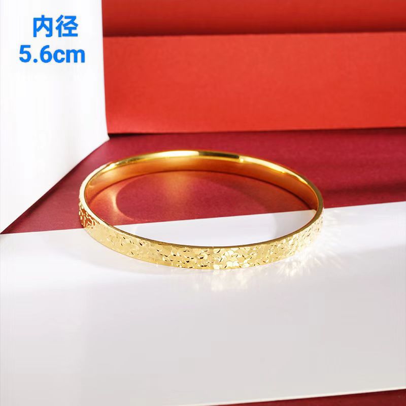 No se desvanece durante mucho tiempo, brazalete de hielo roto, sentido avanzado para damas, brazalete de oro de arena vietnamita, simulación de latón, joyería explosiva en vivo