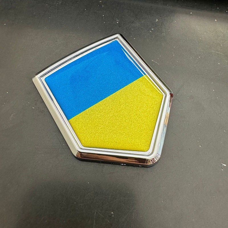 Amazon bandera nacional logotipo de automóvil de metal 3D estereoscópico bandera nacional auto etiqueta pegatinas mini etiqueta transfronteriza