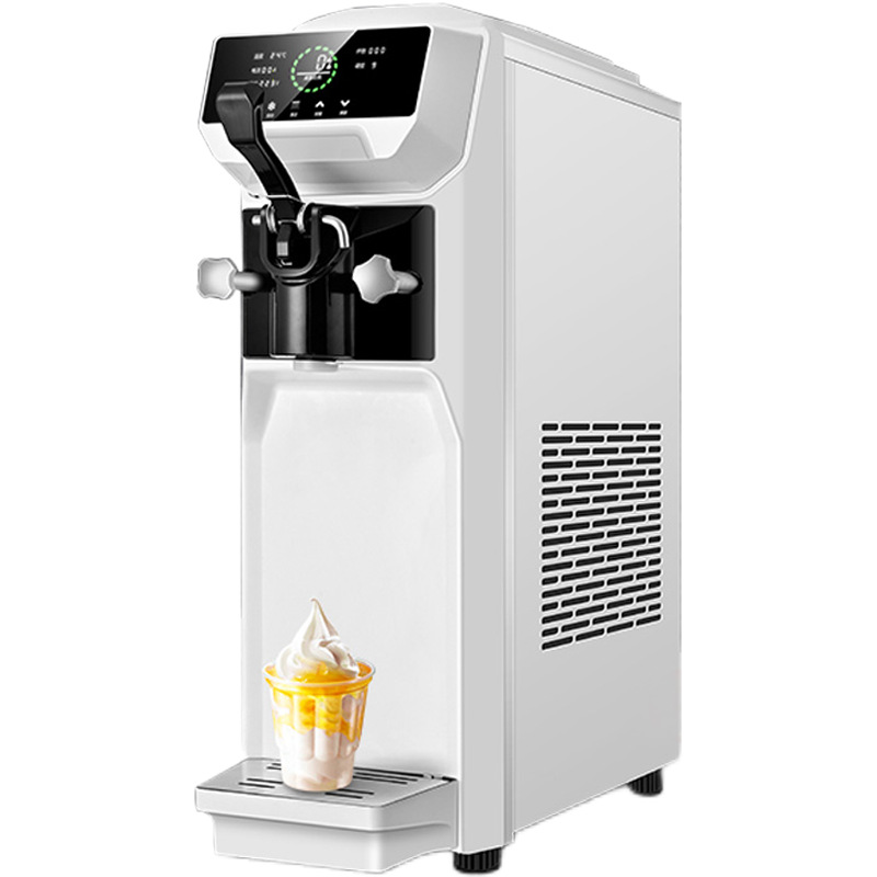 Máquina de helado de huevo de miniatura de escritorio comercial máquina de helado automática máquina de helado suave crujiente tienda de té de leche