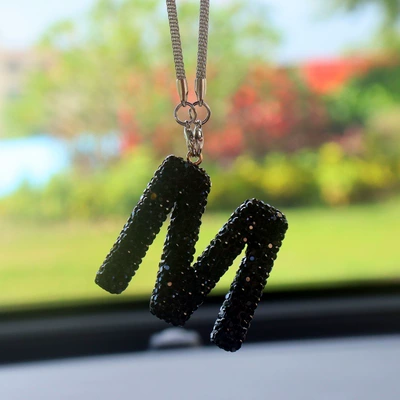 Car hanging, Interior Pendant High-End Letter Car - m-letter-car-pendant-black