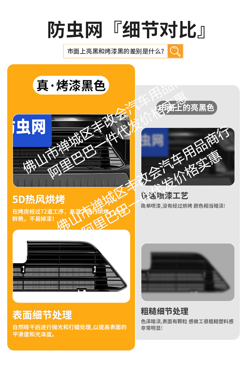 Suitable for Toyota Wildlander Integrated Welded Car Insect-Proof Net Front Grille Special Modified Decorative Strip Accessories