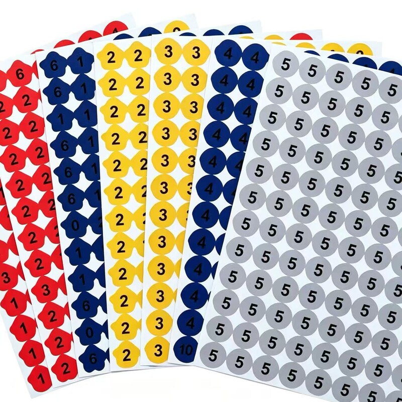 Colorful Digital Copperplate Paper Self-Adhesive Labels Serial Number Stickers Size Labels Dot Labels Colorful Digital Copperplate Paper Self-Adhesive Labels Serial Number Stickers Size Labels Dot Labels