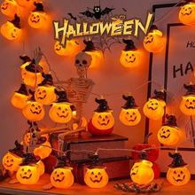 跨境新款led小彩灯万圣节装饰南瓜灯串节日派对氛围感 场景布置灯