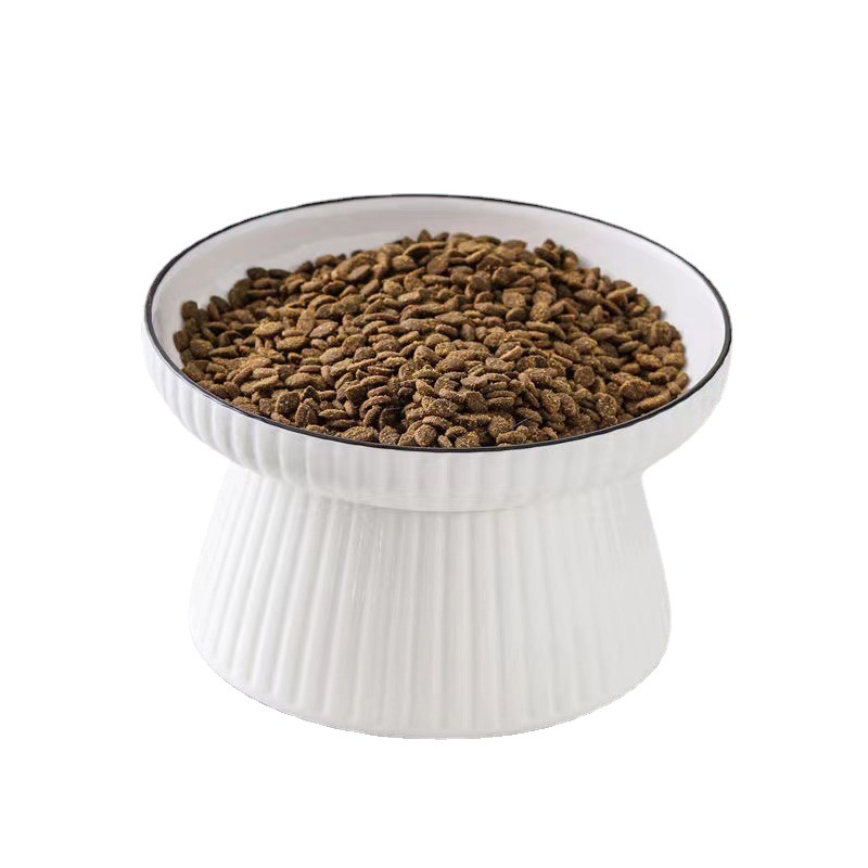 Gato tazón de cerámica tazón de gato mascota especial grande alto gato comida tazón protector cervical columna perro tazón Garfield gato boca ancha