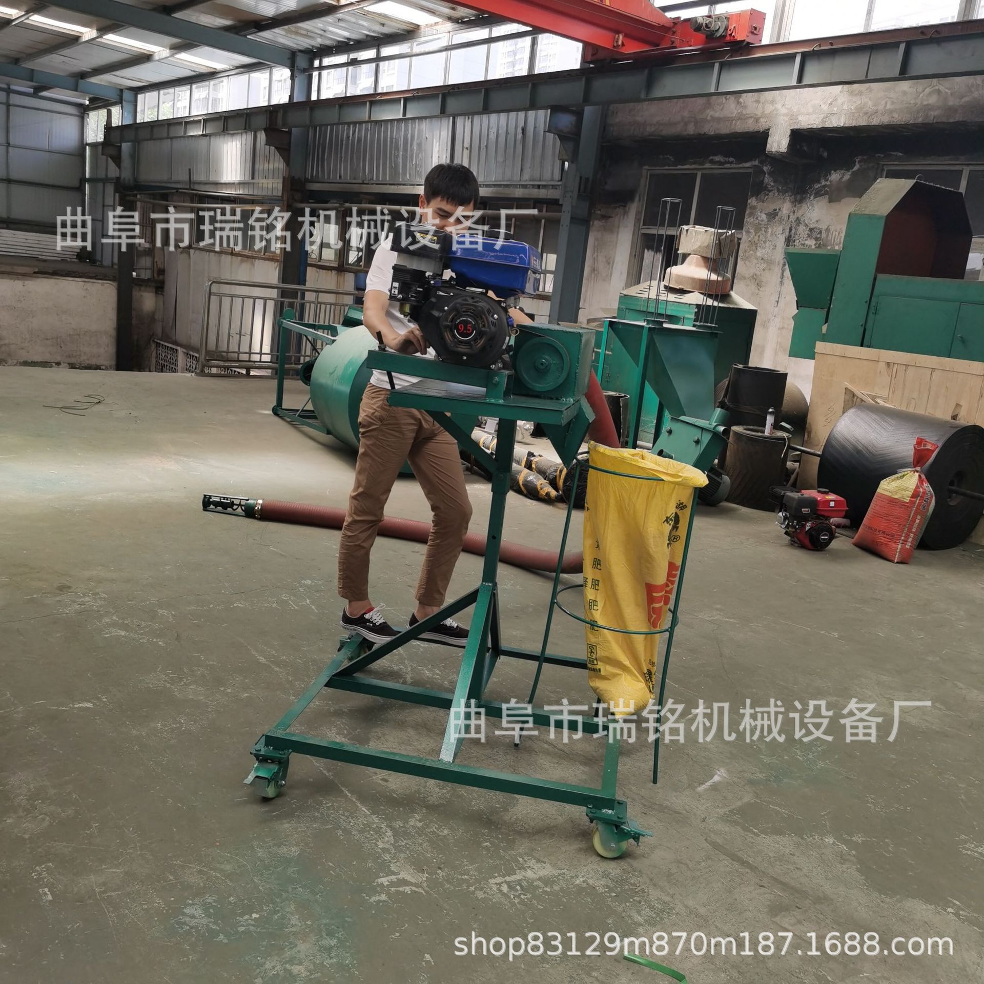 移动稻谷牛筋管车载吸粮机TGFF 家用小型车载玉米小麦吸粮机