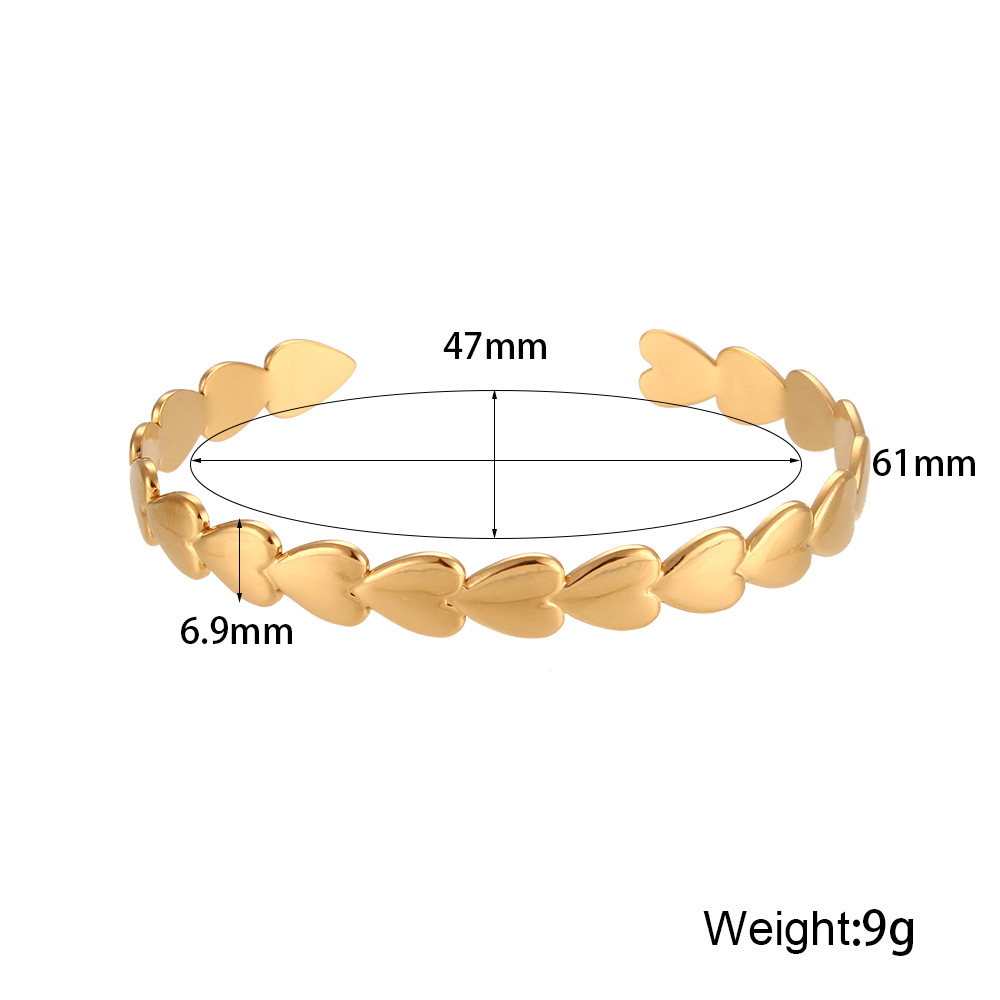 Bangle Classification PVD Coated Real Gold Plated 18K Gold Solid Color 304 Stainless Steel Fashion Waterproof Non Tarnish Bangle