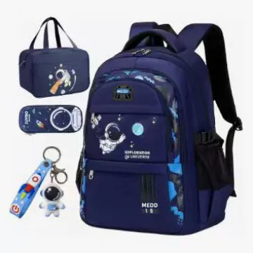 Elementary School Student Backpack Astronaut Style for Grades 1-6, Boys' School Bag, Large Capacity Girls' Backpack, Spine-Protecting