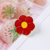 Yi Xi Qianxi will send you a little red flower net red with the same brooch hair pinch hair plush woven fans to support