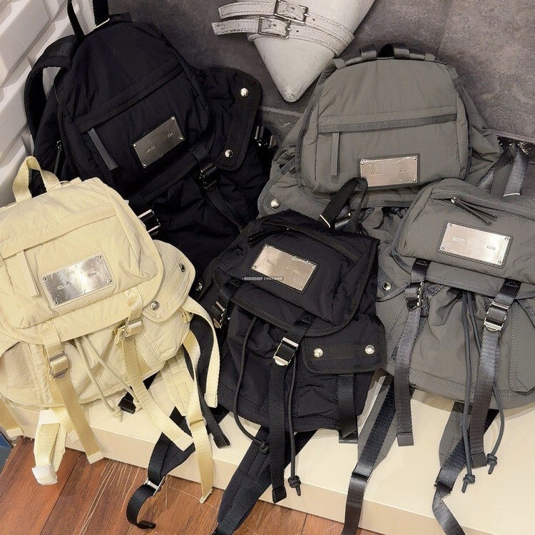 Korean Cross-Border New Model Matin Kim Nylon Backpack for Women, Niche Casual Large-Capacity Commuter Backpack School Bag Korean Cross-Border New Model Matin Kim Nylon Backpack for Women, Niche Casual Large-Capacity Commuter Backpack School Bag