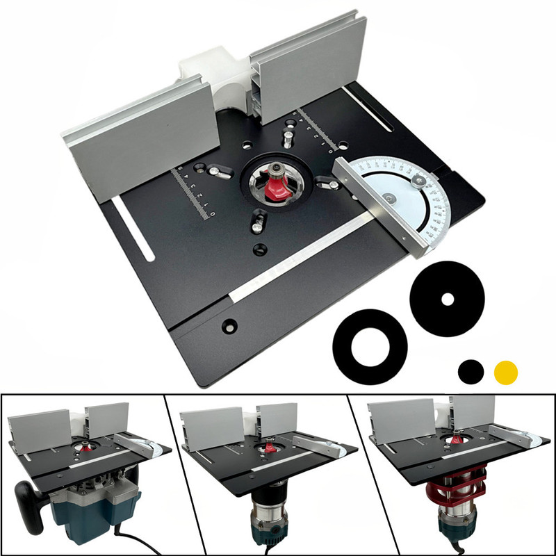 Woodworking aluminum alloy flip board Bakelite milling table top backer push ruler trimming machine big Gong machine table top S8 board