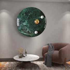 客厅沙发背景墙装饰挂件现代简约餐厅卧室墙面圆形金属壁挂饰