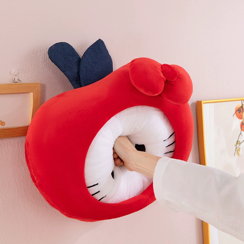Miniso, hello kitty, apple, classic posture corrector, cute doll, plush pillow