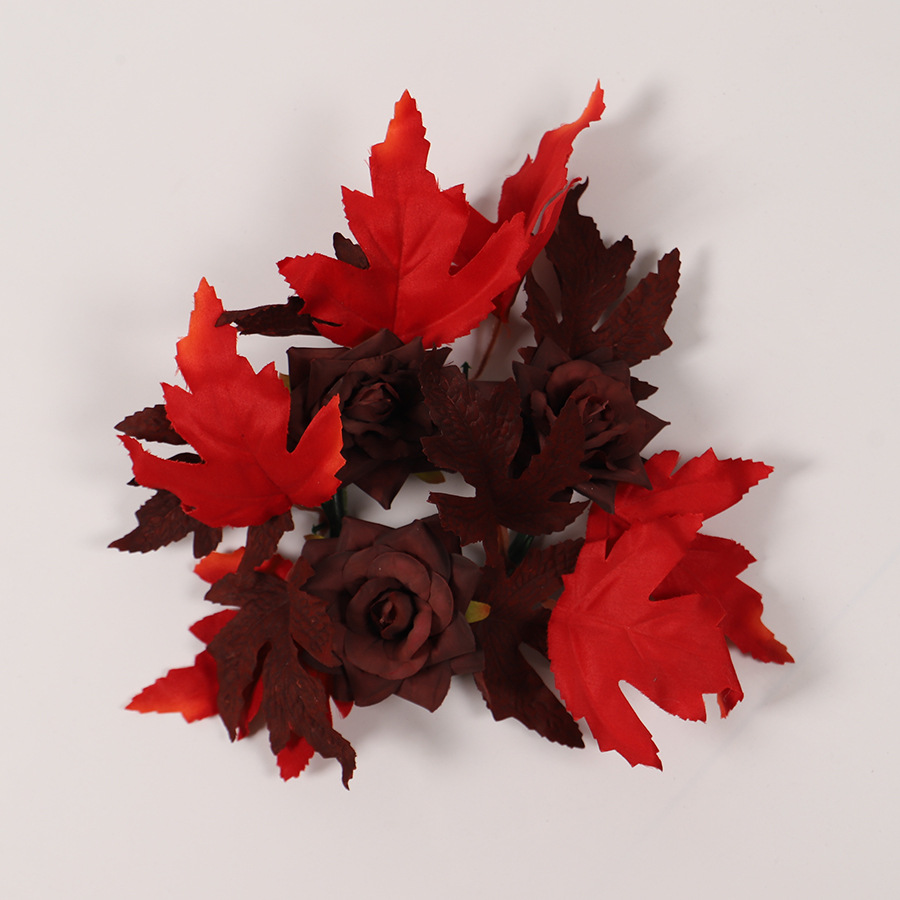 장미 단풍잎 캔들 홀더