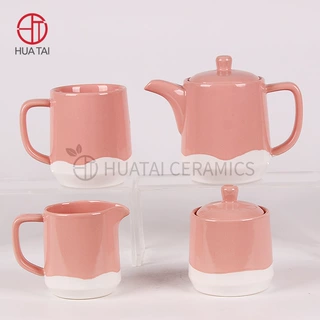 韩式风格 陶瓷茶具套件 工厂定制 咖啡杯 奶盅 茶叶罐 礼品马克杯