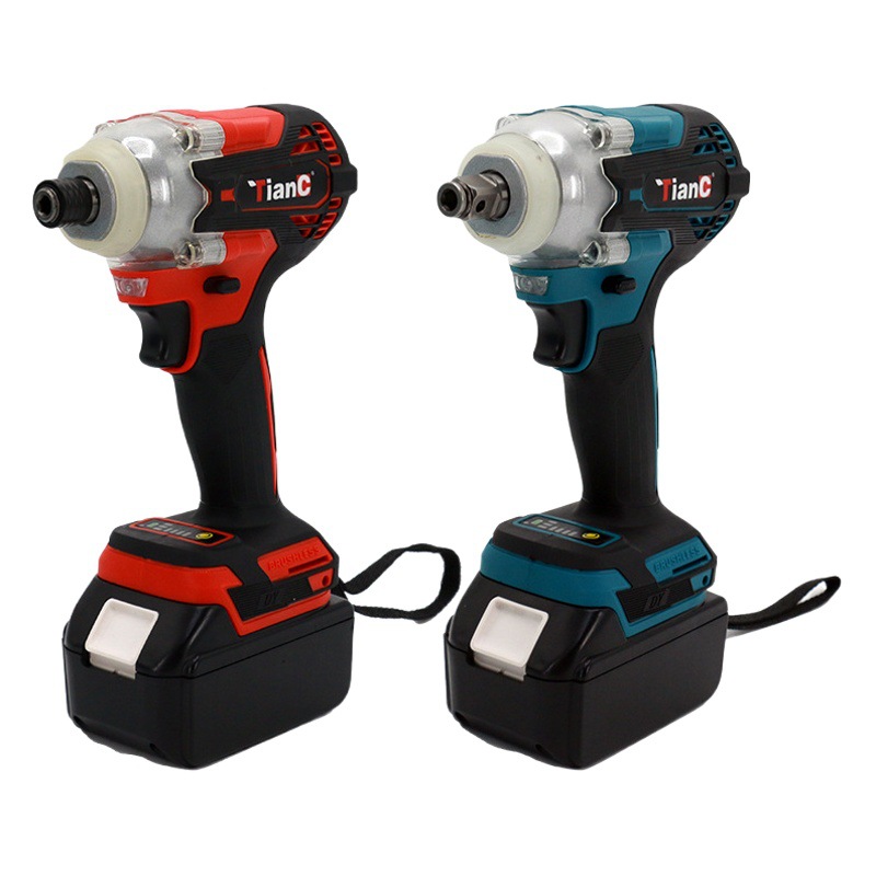 TianC de alta potencia sin escobillas Llave de impacto de litio recargable de gran par llave eléctrica para el comercio exterior