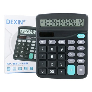 12 Real solar calculator large screen dual power Financial accounting desktop computer office supplies