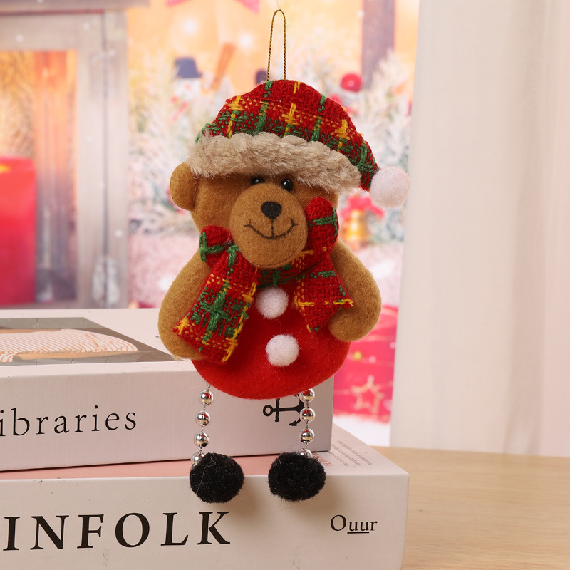 Kit de adornos navideños de tela, colección de colgantes para árbol de Navidad y regalos