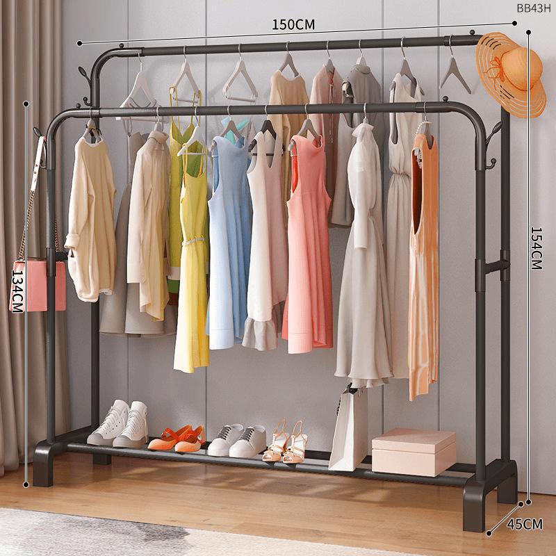 percha de ropa tipo piso para uso doméstico de alto grado colgar prendas de ropa rack varilla telescópica especial para balcón edredón