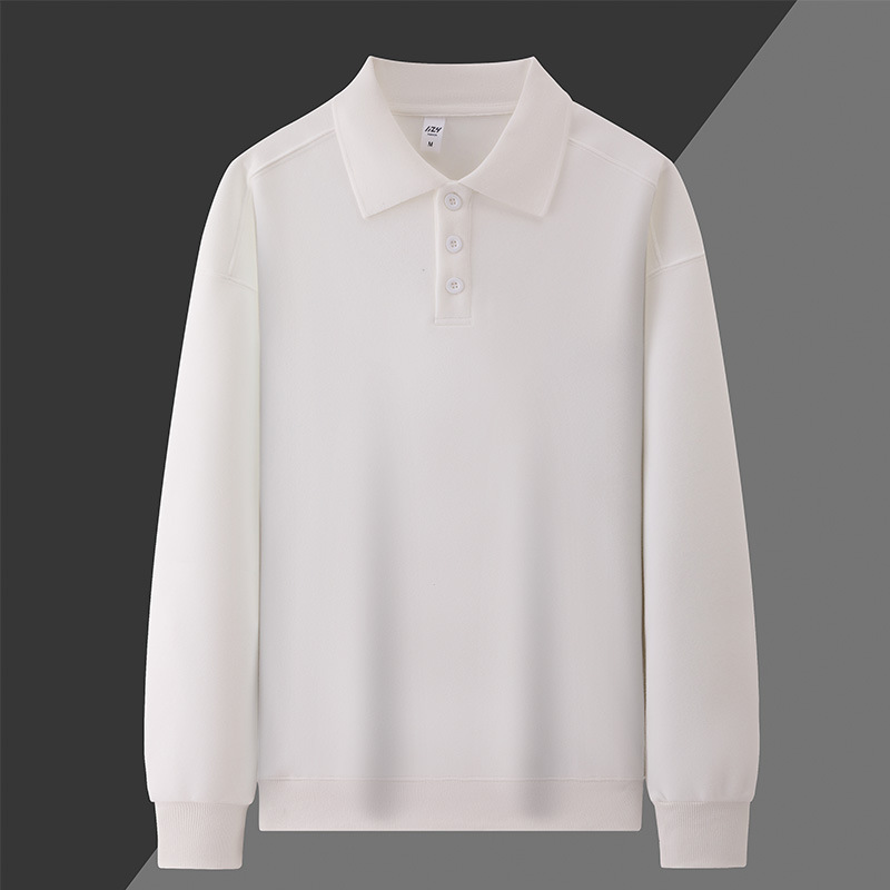 310g otoño y invierno con solapa camiseta polo de manga larga ropa de trabajo impresa logotipo de catering hot pot camarero otoño y invierno herramientas