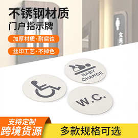 不锈钢耐腐蚀标牌免打孔76×3m贴门户金属牌安全标识牌电镀丝印指
