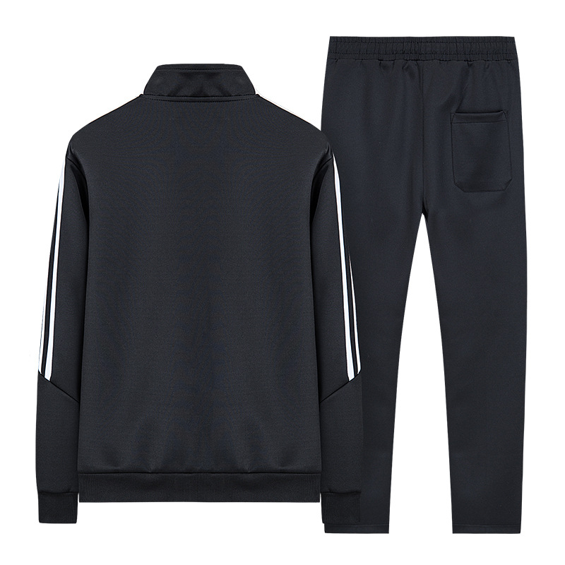 Trajes de hombre transfronterizos primavera y otoño comercio exterior ropa deportiva tendencia ocio versátil vestido de otoño abrigo de cuello de dos piezas para hombres image 4