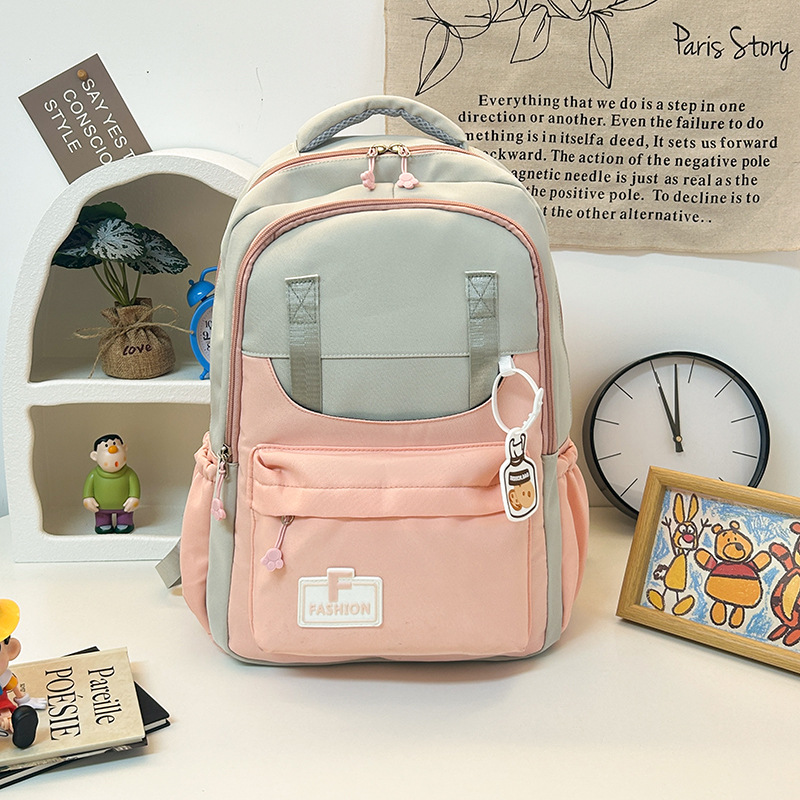 Estilo universitario, ligero, impermeable, mochila escolar para estudiantes universitarios de secundaria y preparatoria, mochila de viaje de ocio resistente al desgaste, fábrica transfronteriza al por mayor