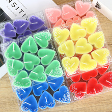 代发9个装/盒彩色爱心形蜡烛浪漫七夕情人节茶蜡求婚摆图字小腊烛