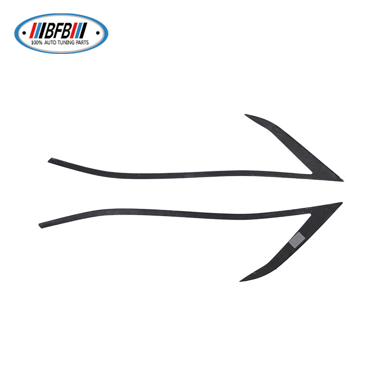 100% Real Carbon Fiber Headlight Eyebrow - For Tesla Model S 2016-2018 - Carbon Fiber LED Eyebrow