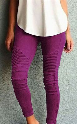 Los pantalones vaqueros de mujer de cintura alta arrugados transfronterizos de Amazon desean pantalones de levantamiento de cadera de ajuste Delgado multicolor