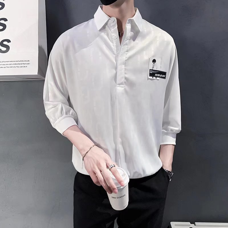 Polo de verano Camiseta de manga corta para niños, tops de solapa de media manga de todo fósforo para estudiantes de moda, camiseta juvenil de marca de moda