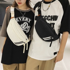 Chest Bag Women's Trendy Canvas Small Bag 2023 New Casual Versatile Backpack Men's Waist Bag Sports Running Crossbody Bag
