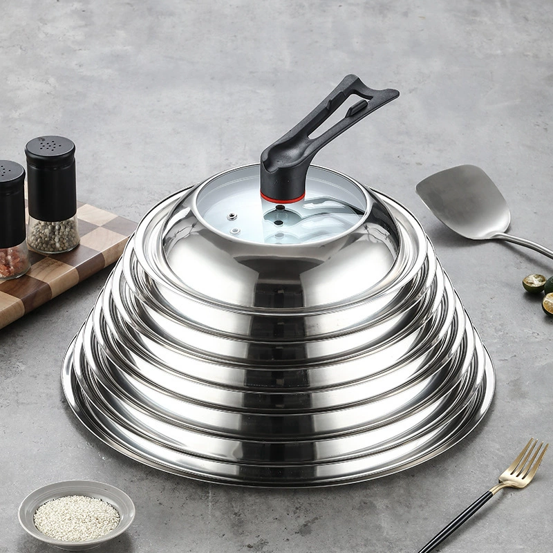 Крышка кастрюли из нержавеющей стали крышка для домашнего приготовления 32cm34cm кастрюля крышка универсальная прозрачная крышка кастрюли стеклянная крышка