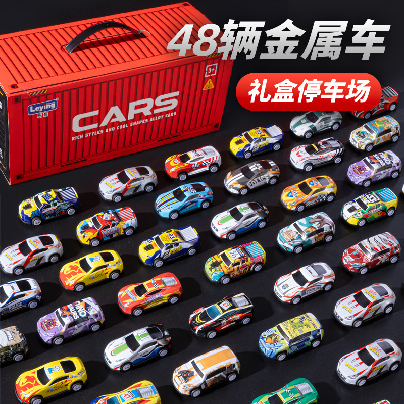 48 Mini Pull-Back Cars Container Children's Gift Box Set Boys' Gifts Inertia Toy Cars Wholesale 48 Mini Pull-Back Cars Container Children's Gift Box Set Boys' Gifts Inertia Toy Cars Wholesale