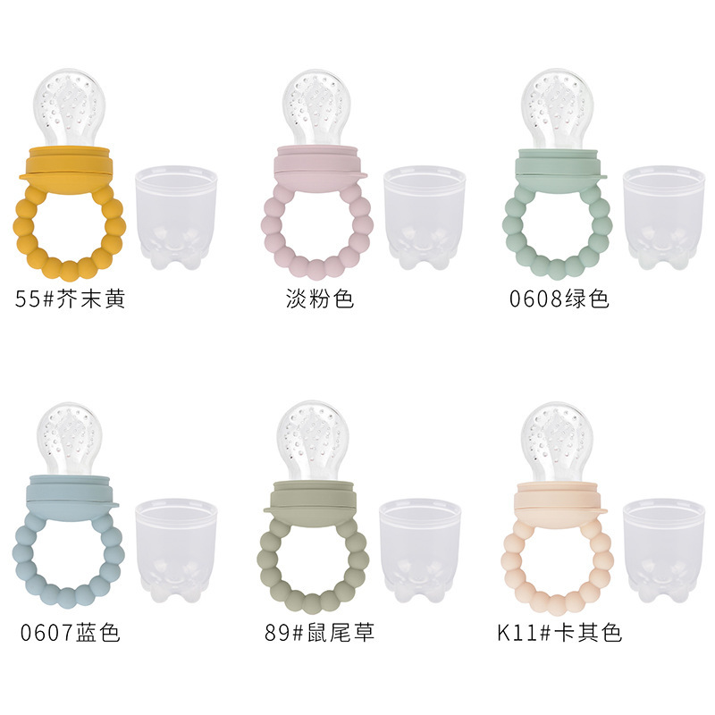 Bebé de silicona de frutas y verduras mordedura música infantil comer fruta suplemento alimenticio mordedura dispositivo de alimentación resistente a altas temperaturas grado alimenticio