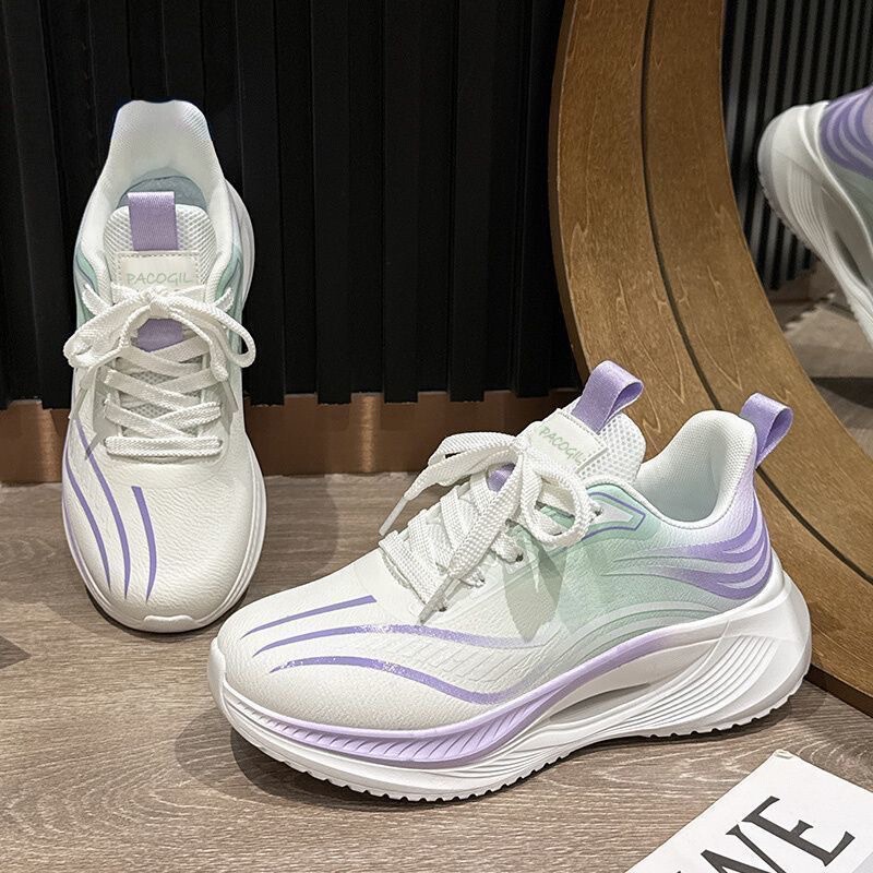 Women's Shoes, Sports Shoes, Women's New Spring and Autumn Thick-Soled Height-Increasing Soft-Soled Running Shoes, Lightweight Shoes, Shock-Absorbing Running Shoes, Can Be Shipped on Behalf of Others