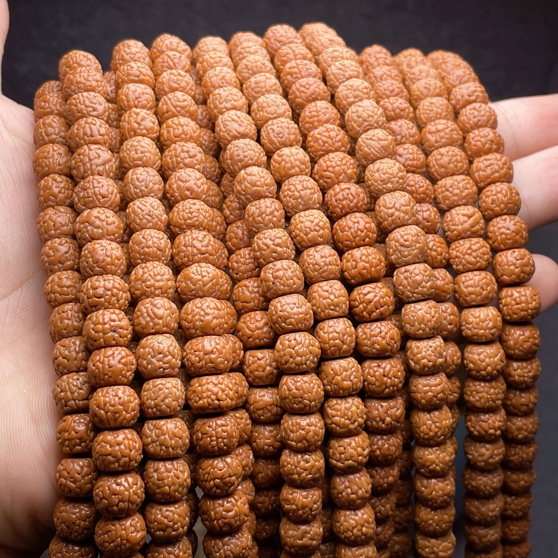 Red leather 5 5-piece Xizang dragon scale pattern small King Kong Bodhi 108 men's and women's bracelet