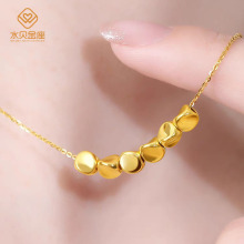 水贝金座999足金扭扭珠吊坠女3D硬金转运珠项链美业会销爆款礼品