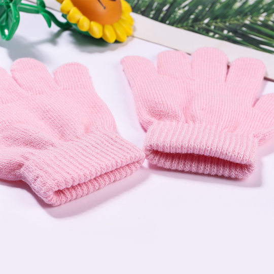 Creative new cute acrylic children dispensing gloves manufacturers autumn and winter children warm full finger gloves optional LOGO