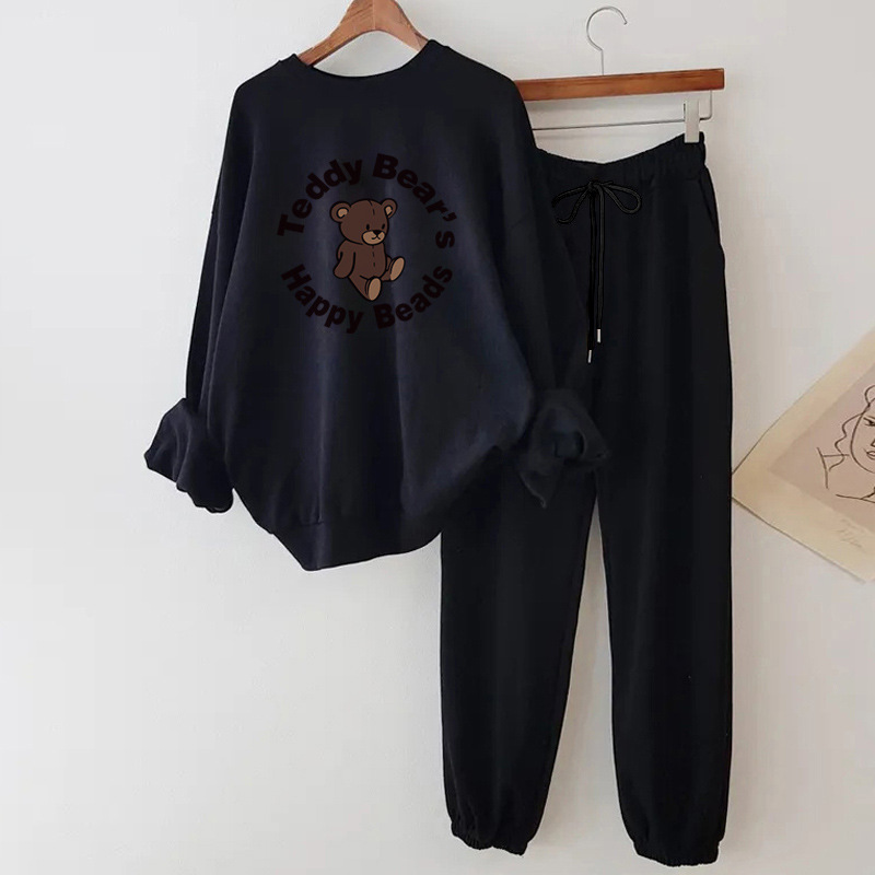 Ensemble de jogging femme en velours de coton pour le printemps_voghion.com