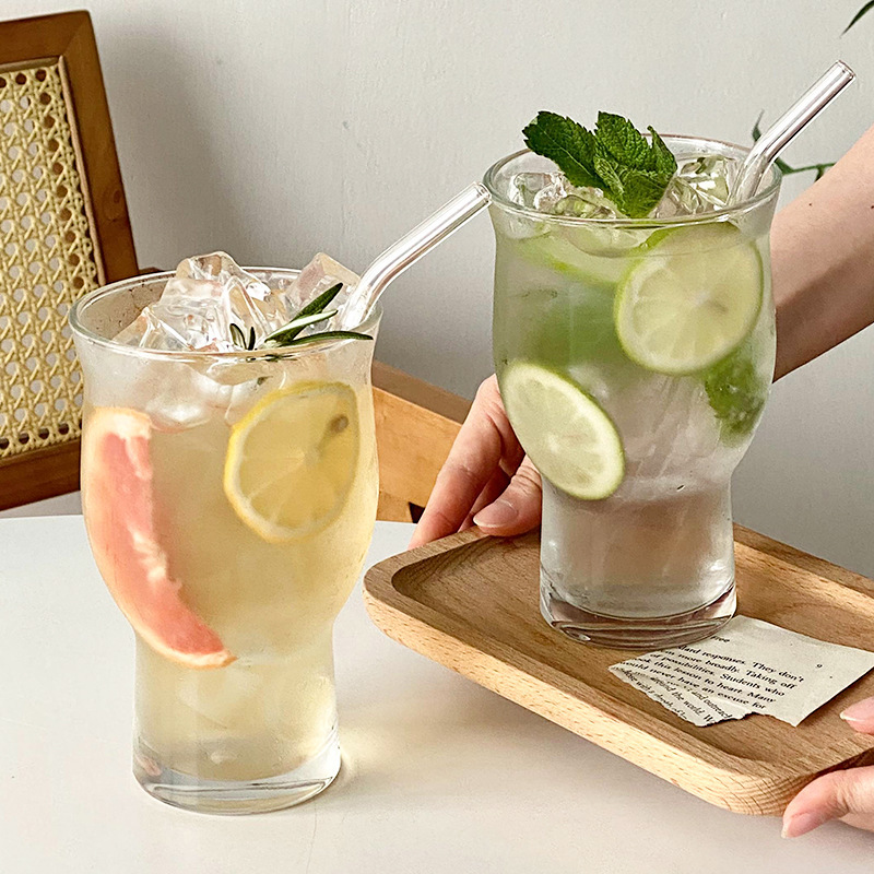 Internet-Famous Restaurant Wide-Mouth Fruit Tea Cup, Extra-Large Capacity Glass Cup, Milk Tea Drink, Juice Milk Cup, Cold Drink Cup Internet-Famous Restaurant Wide-Mouth Fruit Tea Cup, Extra-Large Capacity Glass Cup, Milk Tea Drink, Juice Milk Cup, Cold Drink Cup