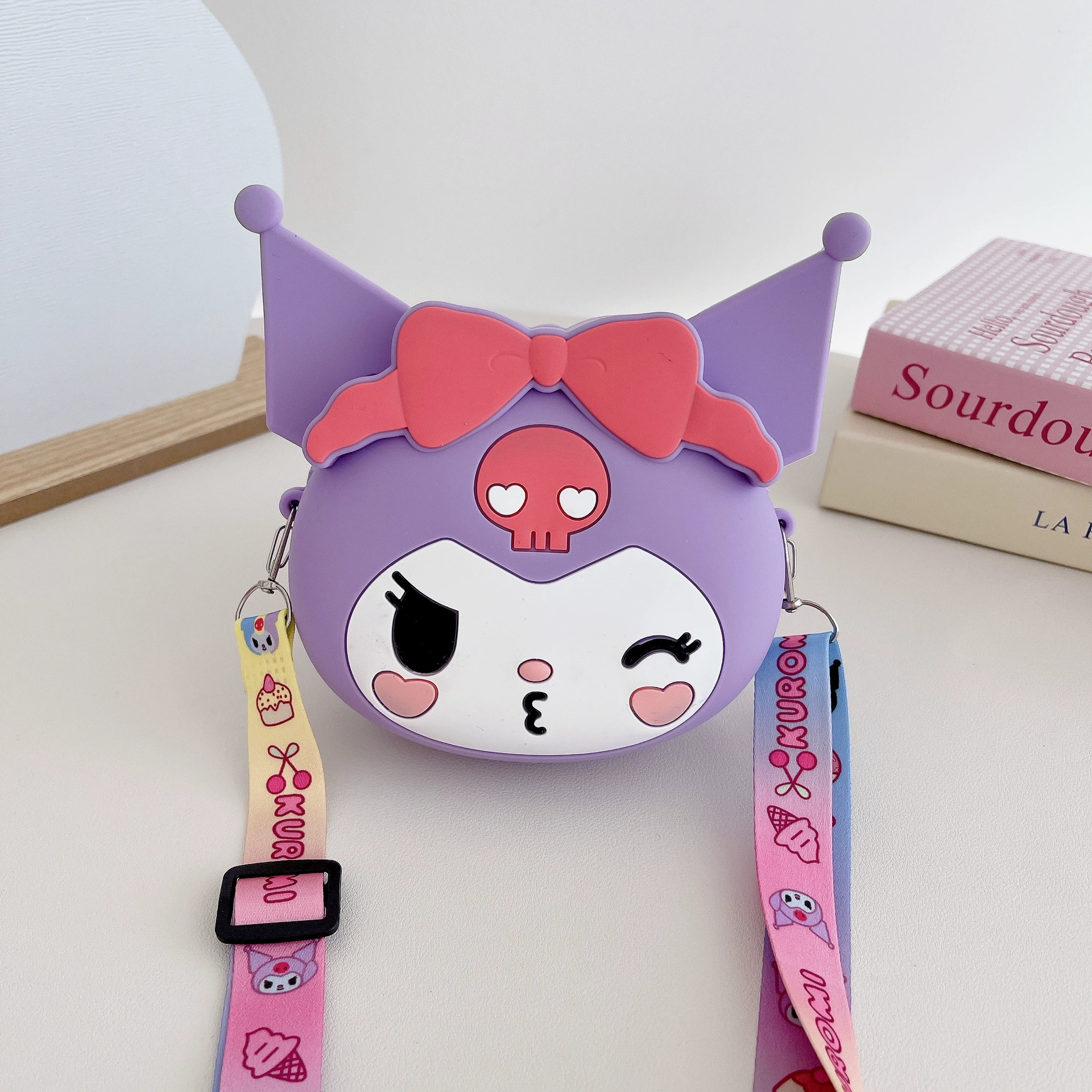 Children's bag, cartoon brand wallet, fashionable silicone shoulder bag