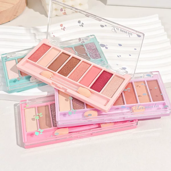 LAMEILA Earthy Nude Shimmer Fine Glitter Eight-Color Eyeshadow Palette 5233