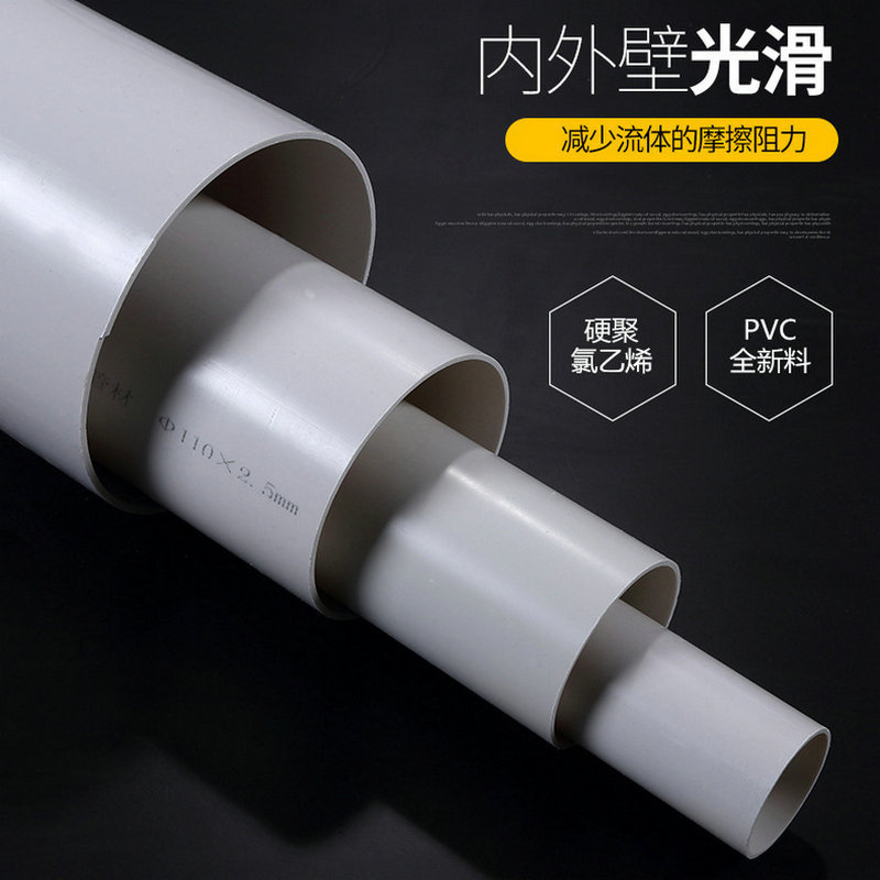 厂家供应pvc给水管大口径upvc农田灌溉管白色水管塑料管材 排水管