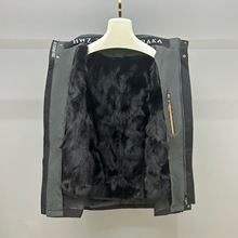 派克服男2025商务休闲中长款皮草外套狐狸纯皮可拆卸皮毛一体冬季