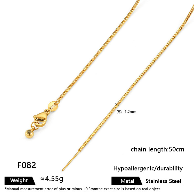 ステンレス鋼ユニバーサルチェーンネックレス鎖骨チェーン調整可能な真空メッキ 18 k チェーンスネークボーンチェーン DIY ジュエリーチタン鋼ネックレス|undefined