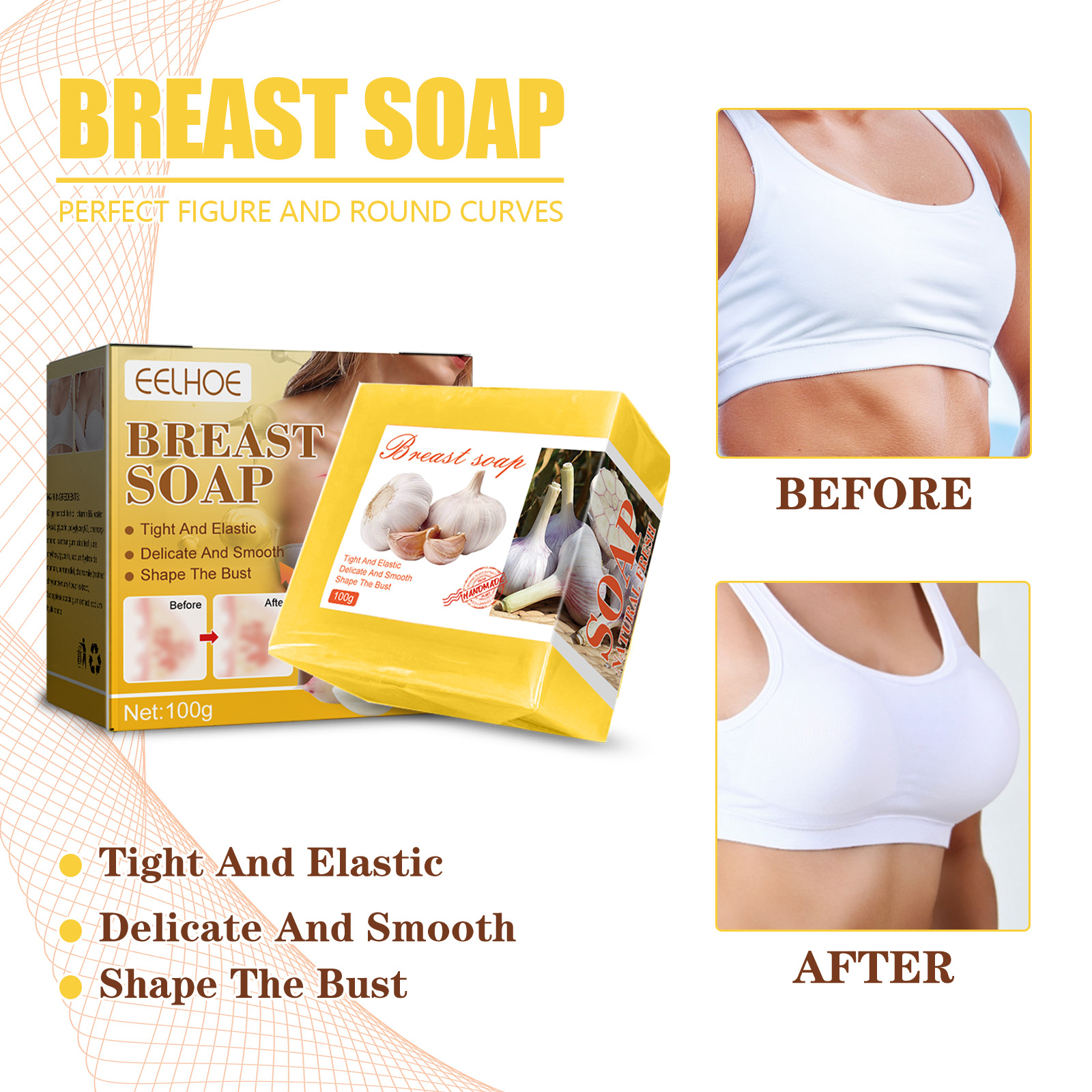 Rich Chest EELHOE Breast Soap Gentle Cleansing, Brightening, Sagging, Tightening, Moisturizing Skin_voghion.com