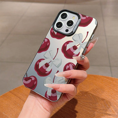 蝶ネクタイさくらんぼはiphone16携帯ケース14proリンゴ15promax少女13アイデア12proを適用している