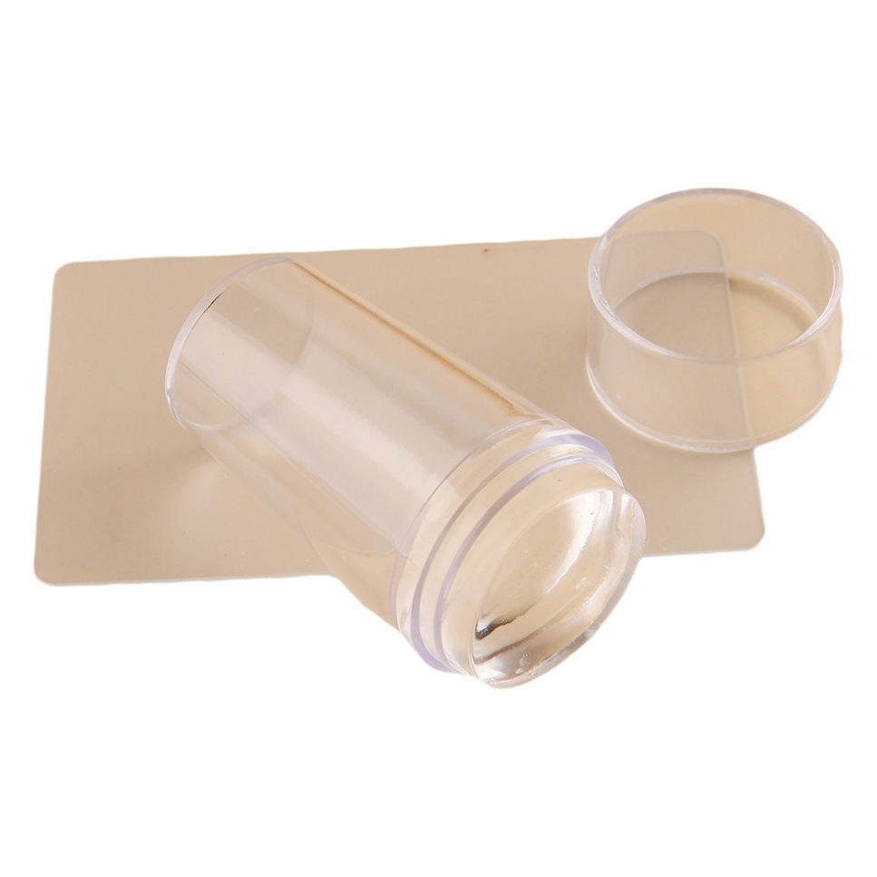 Suministro transfronterizo herramientas de uñas sello de silicona transparente Juego de 5 piezas de uñas Plantilla de placa de acero placa de transferencia de uñas