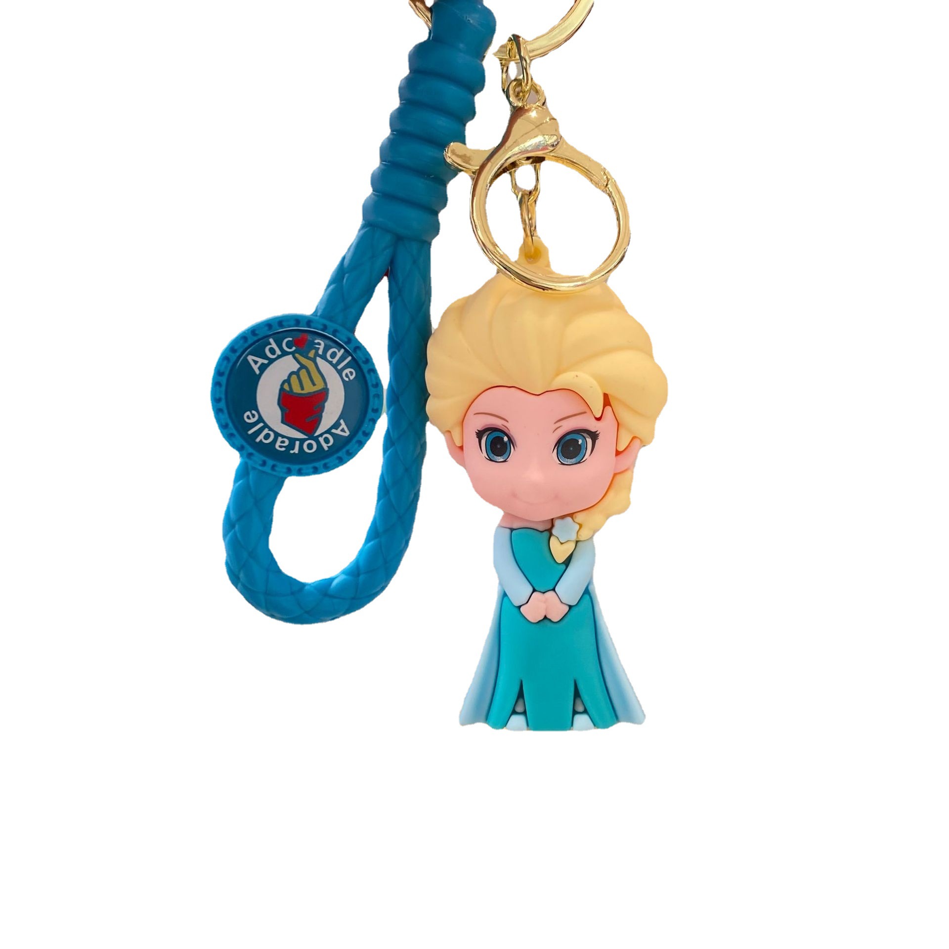 Princesa congelada llavero colgante de dibujos animados muñeca silicona coche llavero lindo creativo pequeño regalo